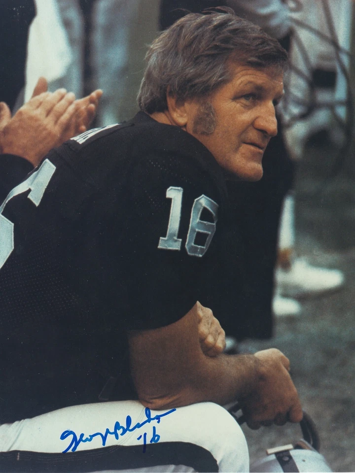 GEORGE BLANDA OAKLAND RAIDERS ACCIÓN FIRMADO 8x10 Foto 1 de 1