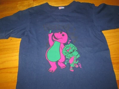 The Game De Colección Años 90 Barney Dinosaurio Programa de TV Baby Bop Camiseta Pequeña 6/8 HECHA en EE. UU. Foto 1 de 4
