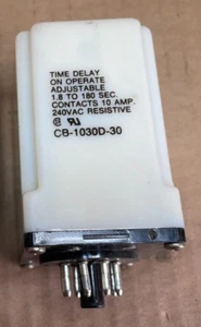 POTTER BRUMFIELD RELAY CB-1030D-30 TIME DELAY 24VDC 1.8 TO 180 SEC 10AMP - Picture 1 of 4