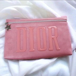 【SAVE15%】 Christian Dior Novelty BIG pink Pouch bag clutch star charm suede JPN - Picture 1 of 6