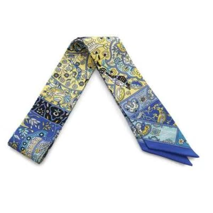 Hermes sarga en la tierra de los pájaros en flor seda 100 % azul/multicolor - Imagen 1 de 7