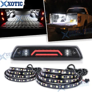 1x Smoke LED Third 3rd Brake Light + 2 x Cargo Bed Light For Ford F150 2009-14 - Picture 1 of 13