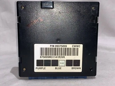 Módulo de control de carrocería Chevrolet Tahoe Yukon 1999-2002 BCM BCU 09375899 CWWC  Foto 1 de 2