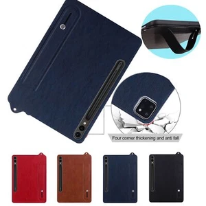 FR Samsung Galaxy Tab A9+/S9 Ultra/S9/S8 Leder Business Handschlaufe Ständer Hülle - Bild 1 von 12