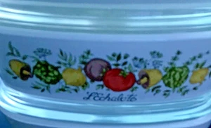 Vintage Corning Ware Spice of Life L'Echalote 1 Qt Casserole Cookware Glass Lid - Picture 1 of 10