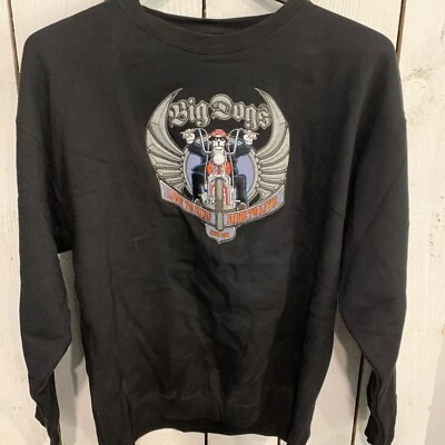 Sudadera De Colección Big Dogs Motociclista Motocicleta Años 90 Y2K Talla M Bordada Ligeramente Usada Foto 1 de 4
