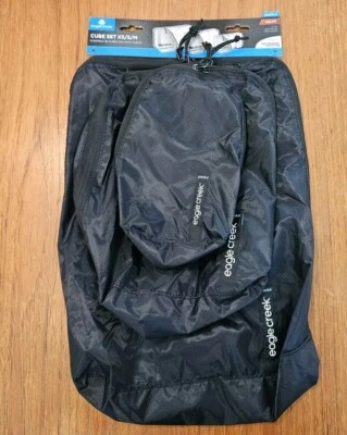 Eagle Creek Pack It Isolate 3 Piece Packing Cube Set XS, S, M NEW Black