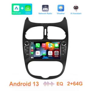 Für PEUGEOT 206 2001-2016 Carplay Android 13 7" Autoradio GPS Navi WIFI BT 2+64G - Bild 1 von 23