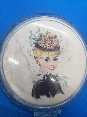 "Espejo tocador de mano Lucite de plástico transparente de 10,5"" de colección Mid Century dama elegante" Foto 1 de 4