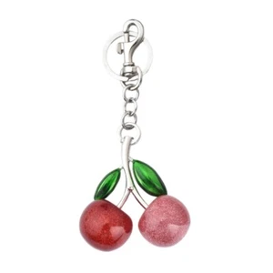 Cherrys Shaped Keyring Quality Alloy Handbag Charm for Trendy Ladies Women - Zdjęcie 1 z 8