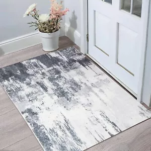 Entryway Rugs Indoor Door Mat 2x3 Grey Abstract Washable Area Rug for Kitchen... - Picture 1 of 7