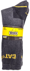 3 PAIRS NWT, CATERPILLAR CAT REAL WORK QUARTER SOCKS TRUCKER BUILDER HIKER HILL - Picture 1 of 12