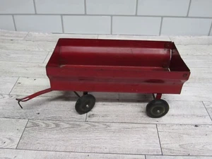 Ertl Red Flare Box Wagon w/ End Tail Gate Dump Pressed Steel Farm Toy  1/16  USA - Picture 1 of 5