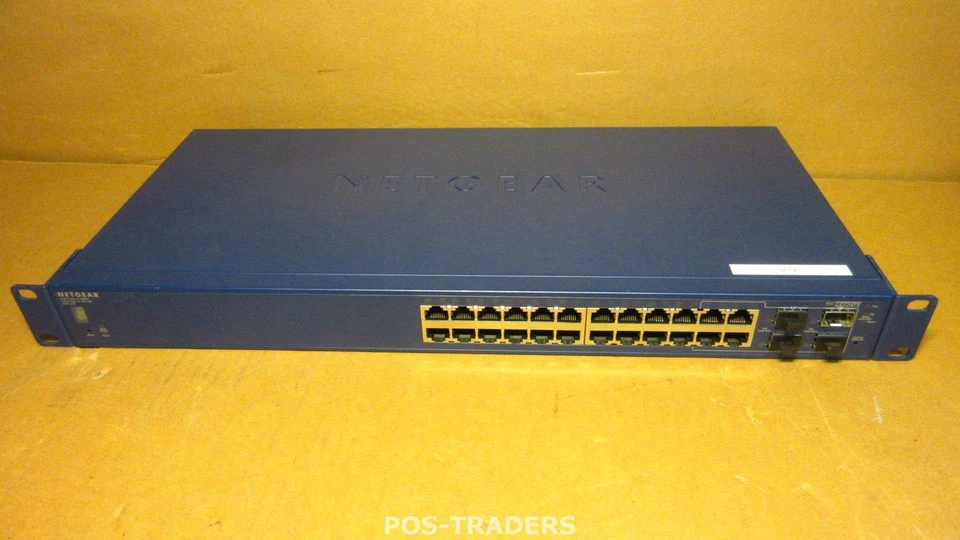 Netgear GS724TS ProSafe 24 Port Gigabit Stackable Smart Switch 4x SFP Ports - Image 1 of 2