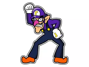 Waluigi 2D Mushroom Kingdom Sticker Waterproof Vinyl Decal Die-Cut Car - Picture 1 of 1