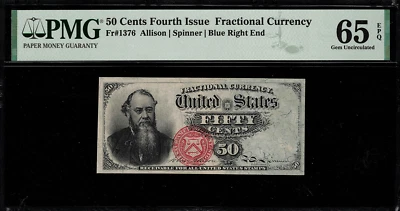Moneda fraccionaria cuarta emisión FR-1376 $0,50 - Stanton - 50 centavos - PMG 65 EPQ Foto 1 de 2