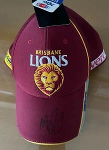 Will Ashcroft Signed Brisbane Lions Autograph on Brand New Brisbane Lions Cap - Picture 1 of 2