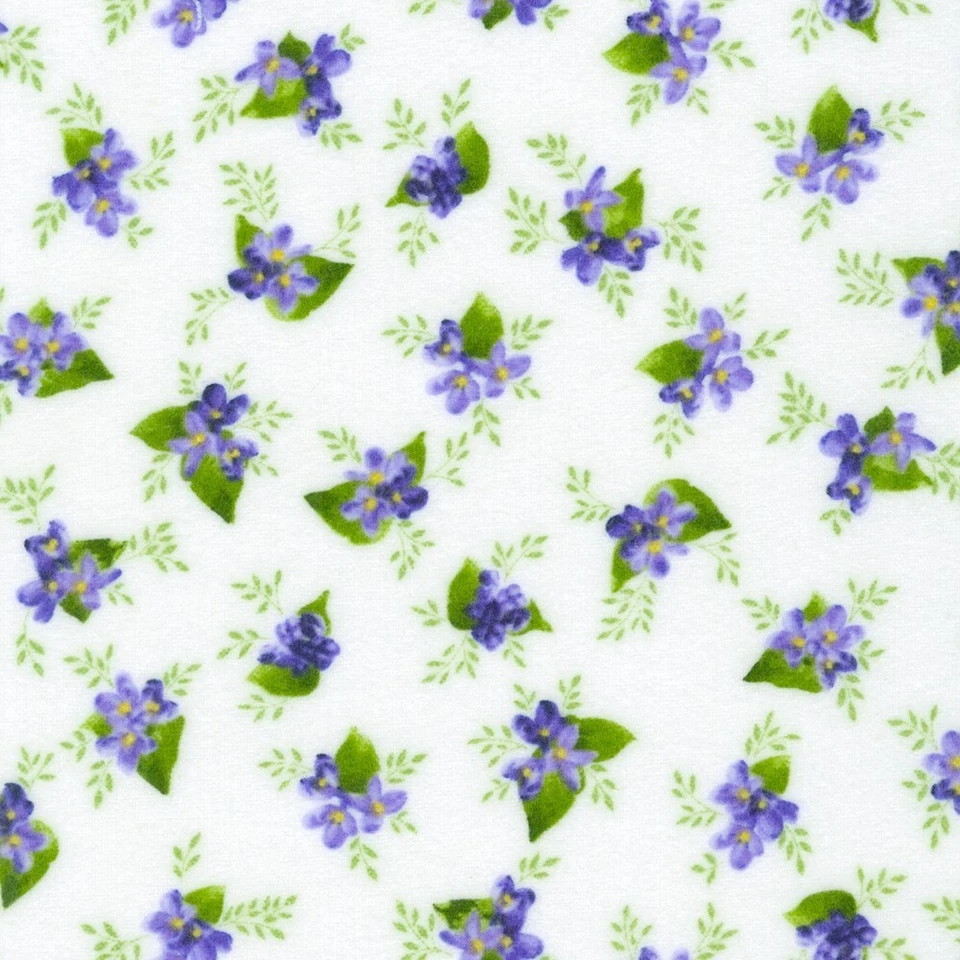 Tela de franela de algodón Elizabeth Flowerhouse blanca Robert Kaufman FLHF-19899-1 Foto 1 de 1