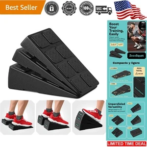 Squat Wedge Set Of 3 Calf Stretching Block Exercise Step Slant Board - Picture 1 of 11