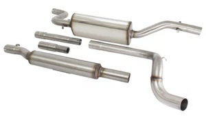 NOVUS 55mm Edelstahl Sportauspuff Anlage 1x60mm passend für VW GOLF 1 Scirocco 1 - Bild 1 von 2