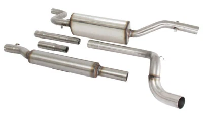 NOVUS 55mm Edelstahl Sportauspuff Anlage 1x60mm passend für VW GOLF 1 Scirocco 1 - Bild 1 von 2