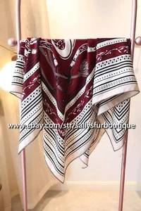 2025 Sallys 70% Cashmere 30% Silk Wrap Scarf Belt Print Double Face Shawl 53" - Picture 1 of 69