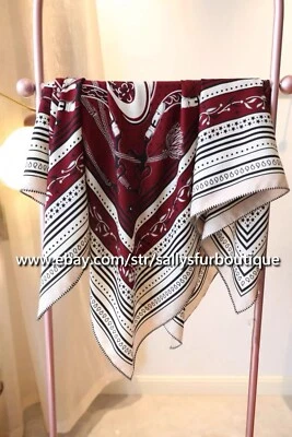 2025 Sallys 70 % Kaschmir 30 % Seide Halstuch Schal Gürtel Druck Double Face Schal 53 Zoll - Bild 1 von 4