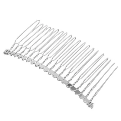  7 .8cm Bridal Veil Comb Wedding Attachment Hair Combs Metal for Brides - Image 1 of 4
