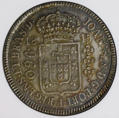 1815-R Brazil 960 Reis  SILVER COIN  NGC MS62 - Image 1 of 4
