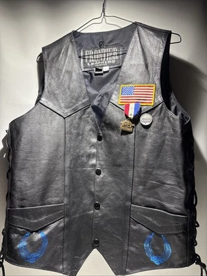 Frontier Leathers Vest Harley Pins And Patches  - Image 1 of 4