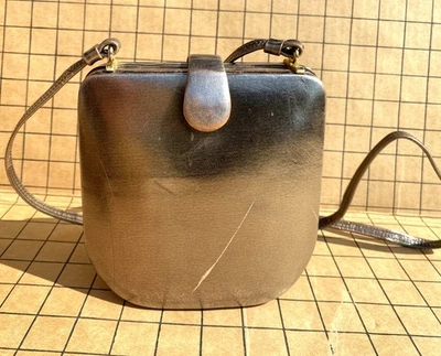 Vtg 70's Hard Shell Purse Evening Bag Rodo Metallic Disco - Image 1 of 4