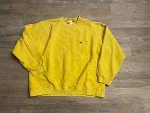 Vintage 90s Nike Crewneck Sweatshirt Size XL Banana Yellow - Bild 1 von 3