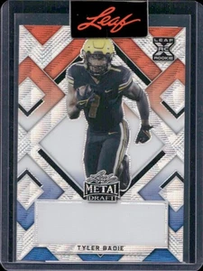 Tyler Badie 2022 Leaf Metal Draft Wave RWB Pre-Production Proof 1/1 - Bild 1 von 2