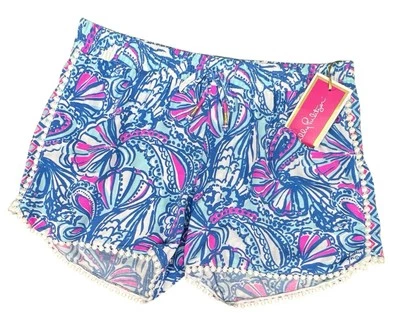 Pantalones Cortos Lilly Pulitzer X Target Niñas Azul y Rosa Cachemira Conchas Talla XL (14-16) Foto 1 de 4