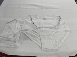 Lotto 6 slip uomo Stafford taglia 52 bianco blu-oro cintura - Foto 1 di 2