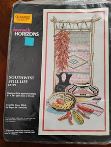 Vintage 1989 NIP Monarch Horizons Southwest Still Life Counted Cross Stitch Kit  - Picture 1 of 2