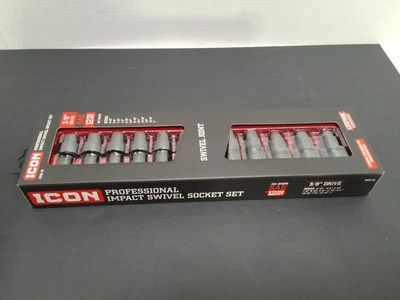 ICON 12-Piece 3/8" SAE Impact Swivel Socket Set I2US-12 NEW - image 1 of 4