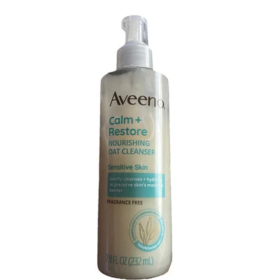 Limpiador facial Aveeno Calm + Restore para pieles sensibles con avena nutritiva  Foto 1 de 2