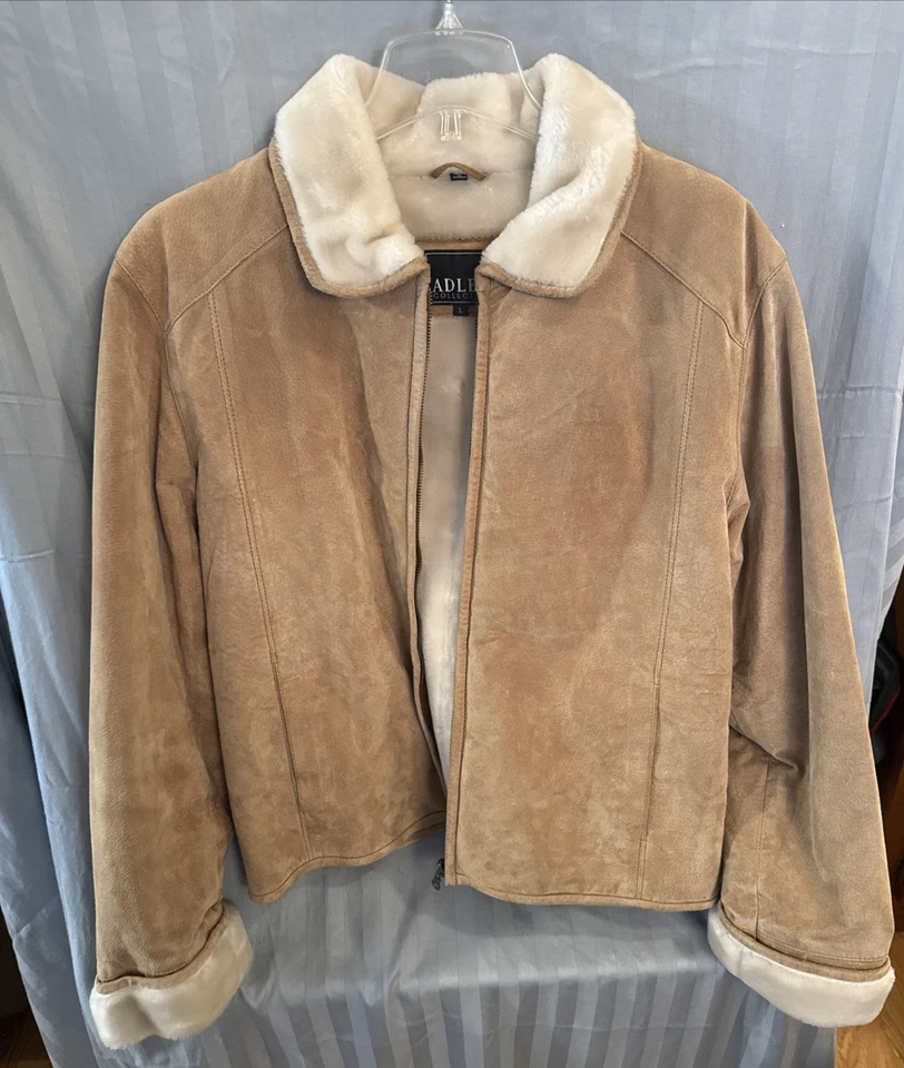 Adler Collection Leather Jacket Womens large Zip Western Whip Stitch Cowgirl - Image 1 of 4