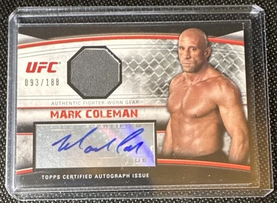 Mark Coleman 2010 Topps UFC Knockout Autograph Fighter Relic /188 Auto - Image 1 of 2