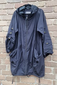 Marithe Francois Girbaud Hooded Rain Zip Coat size 48 IT AU XL - Picture 1 of 24