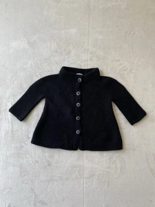 Damen Vince schwarz Grobstrick Cardigan Pullover 3/4 Arm Knopfleiste M Wollmischung - Bild 1 von 7