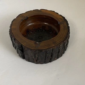 Natural Wooden Carved Ashtray Decorative Wood Ash Tray Cigarette Tobacco Smoking - Picture 1 of 5