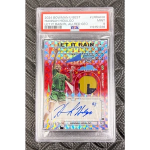 2024-25 Bowman Best U Hannah Hidalgo Let It Rain Patch Autograph /10 Notre Dame - Picture 1 of 3