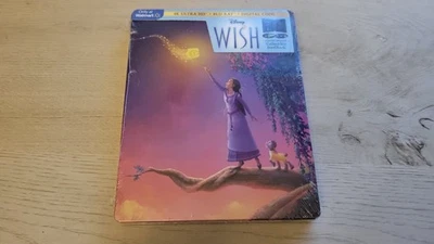 Disney’s WISH Steelbook (4K+Blu-ray) Brand NEW (Sealed) Walmart Edition - Image 1 of 4