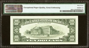 1995 $10 Federal Reserve Note San Francisco Fr#2031-A PMG GEM UNC 67 EPQ STAR - Picture 1 of 2