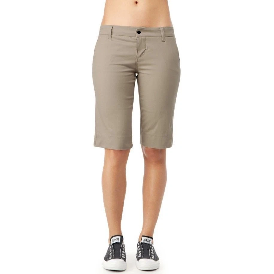 Pantalones Cortos Dickies Mujer Calce Relajado Caqui Sarga Elastizados Premium Boyfriend Talla 4 Foto 1 de 1