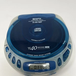 Lettore CD Compact Disc Portatile GPX Blu Trasparente Vintage Testato C3943CT Y2k - Foto 1 di 8