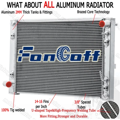 2 Rows Radiator & Condenser For 2009-2013 Infiniti G37 Sedan/2013-17 Nissan 370Z - Image 1 of 4