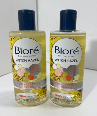 2x Biore Witch Hazel Toner Clarificante de Poros 8 fl oz - 2% Ácido Salicílico NOVO 🔥 - Imagem 1 de 2